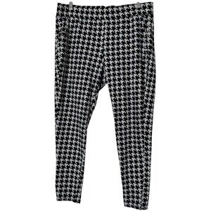 Torrid Houndstooth Pants | Size 2 (2X) | Stretch Ankle Ponte Knit Black White